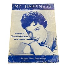 VTG 1955 My Happiness Connie Francis Pop Betty Peterson Sheet Music Borney - £7.66 GBP