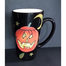 Susan Winget Whimsical Jack O Lantern Night Sky Tall Coffee Mug Cup Halloween - £14.24 GBP