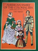 Vintage Tom Tierney Paper Dolls Book American Family Of The Colonial Era UNCUT - £5.79 GBP
