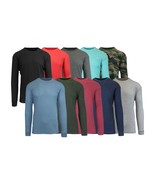 Men&#39;s Long Sleeve Waffle Thermal Shirt Tee -Crew Neck Layering Color &amp; S... - $9.37+