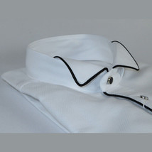Mens CEREMONIA Tuxedo Formal Shirt 100% Cotton Turkey Slim Fit 3061 13 AB white image 6