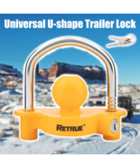 U-Shape Coupler Lock Trailer Lock Ball Hitch Trailer Hitch Lock Adjustab... - £31.61 GBP