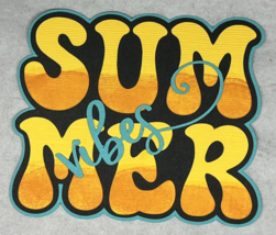 Summer Vibes Title Die Cut Embellishment Scrapbook Yellow and Blue - $4.00
