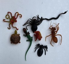 Vintage Rubber Finger Puppet Dragon spider ant turtle octopus gecko Hong... - £31.47 GBP