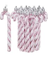 Sotiff Plastic Glitter Candy Cane Ornaments Pink White 72 Pcs Holiday Decor - $369.26 MXN