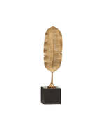 Anyhouz 37.5cm Gold Feather Sculptures Tabletop Home Decor Modern Art Li... - £84.09 GBP