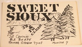 Vintage CB Ham radio Amateur Card Sweet Sioux Rainer Oregon QSL  - £3.93 GBP