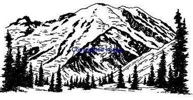 ROCKY MOUNTAINS-NEW RELEASE! mounted rubber stamp - $7.65