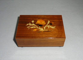 Vintage Inlaid Wood Music Box Sorrento Italy Notturno Intrarsio - £31.61 GBP