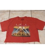 Life Clothing Led Zeppelin Vintage Concert Crop Red Top Tee Size M - $9.80