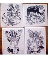 LOT of 4 MOUNTED RUBBER STAMPS-FAIRY SET - £25.89 GBP