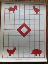 IHMSA Paper red Silhouette Targets - 100 Small Bore Rifle paper targets. - $13.91