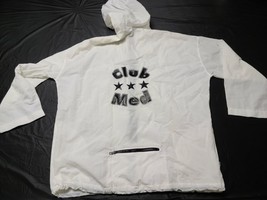 Club Med 90s Full Zip Spellout Pullover Windbreaker Beach XL/XXL? Stain/Fade VTG - $5.00