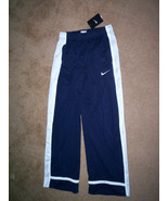 BOYS/YOUTH NIKE BASKETBALL ATHLETIC SWEATPANTS NAVY W/ WHITE STRIPES NEW... - $29.99