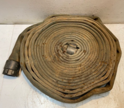 Vintage Coiled Fire Hose 26 HN | 18" x 20" x 3-1/4" Rolled Up 62mm OD End - $99.99
