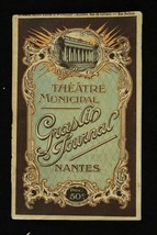 Vintage Paper Souvenir La Chatelaine NANTES Theater Municipal Graslin Jo... - $9.26