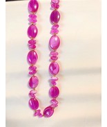 Vintage Hot Pink &amp; Gold Beaded Necklace - $43.76 CAD