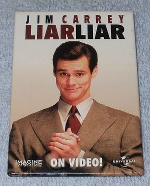  Movie Promotion Pinback Pin Button Liar Liar Jim Carrey 1997 - $5.95