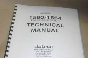 Datron 1560/1564 Pulse generator Operating Technical Service Maintenance... - $24.50