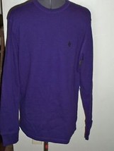 Men&#39;s Guys Volcom Purple Thermal Black Embroidered Stone Shirt New $35  - £18.37 GBP