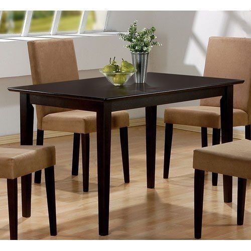 NEW Modern Stylish Solid Wood Cappuccino Dining Table Dinette Set Furniture Sets - $184.99
