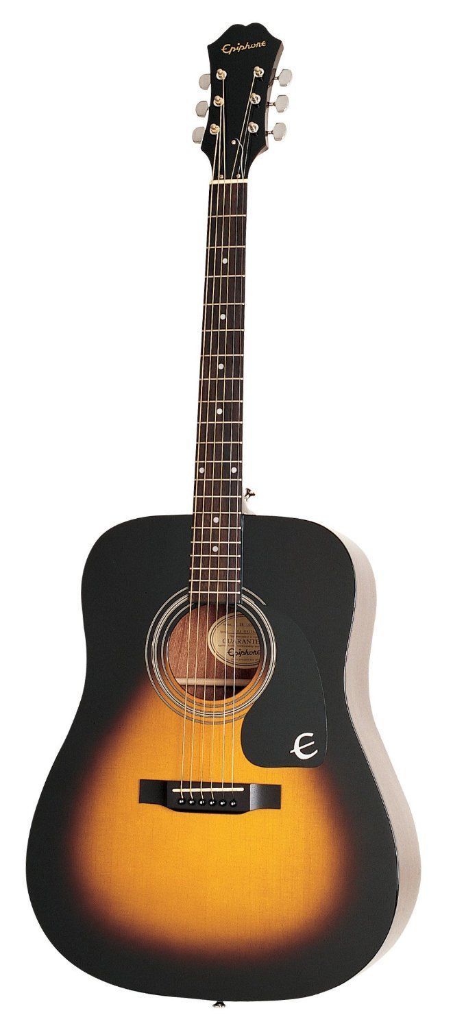Epiphone Guitars Best Vintage Sunburst Acoustic Guitars Instrument DR100 musical - £126.04 GBP