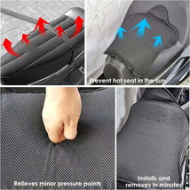 Seat Cover Universal Breathable Motorbike Seat Cushion Pad Cooling Mesh Saddle - £25.85 GBP