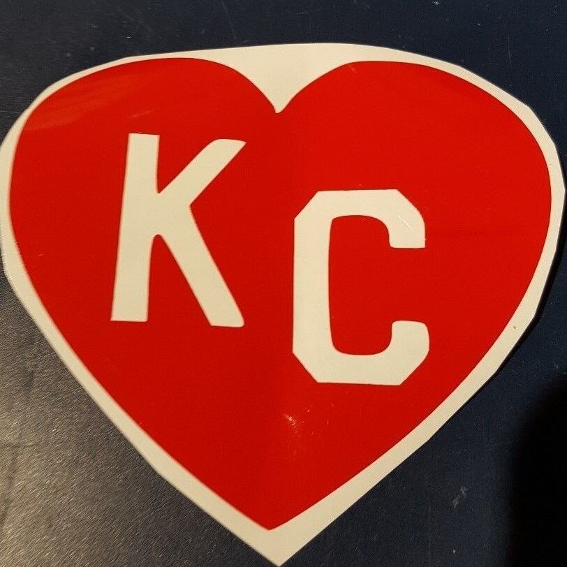 I love KC heart chiefs NFL Kansas City Chiefs Football Vinyl Decal red - $2.48