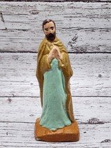 Vintage Rustic Chalk Nativity Figurine Joseph About 4 - 5&quot;  - €0,84 EUR