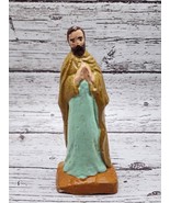 Vintage Rustic Chalk Nativity Figurine Joseph About 4 - 5&quot;  - $0.99