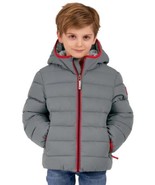 Gerry Boys Girls Jacket Gray Puffer Lined Insulated Wind Water Resistant... - €34,35 EUR
