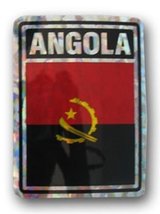RFCO Wholesale Lot 6 Angola Country Flag Reflective Decal Bumper Sticker Best Ga - £7.15 GBP
