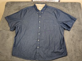 Dubinik Shirt Blue Men&#39;s Customized Version Button Down 3XL size XXXL - £9.56 GBP