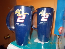 2 Nascar Rusty Wallace Coffee Travel Mugs 2001 Brand New Still Sealed - £7.08 GBP