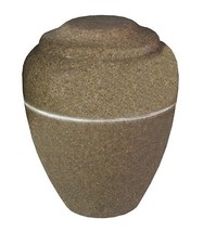 Small/Keepsake 18 Cubic Inch Brown Vase Cultured Granite Cremation Urn for Ashes - £136.82 GBP