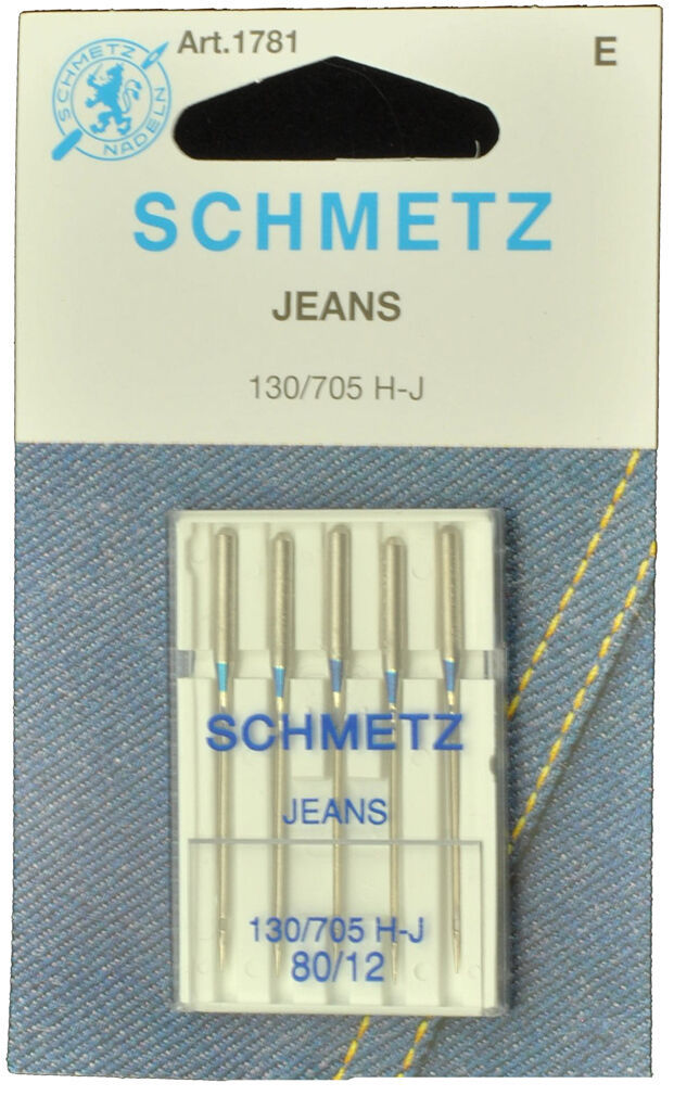 SCHMETZ Jeans Sewing Machine Needles Size 80/12 1781 - $7.95