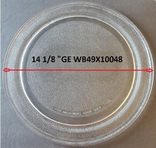 RARE 14 1/8 &quot;GE WB49X10048 GLASS TURNTABLE PLATE / TRAY 9 1/4&quot; Track Req... - $122.49