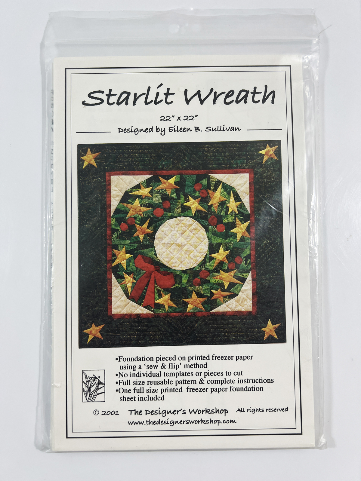 Starlit Wreath Wall Quilt Pattern by The Designer&#39;s Workshop - $8.41