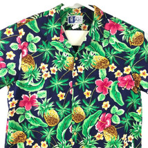 RJC Pineapples Palms Hibiscus Floral Hawaiian Shirt XL Mens 52in Aloha Tiki Luau - £22.67 GBP