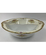 1933 Vintage Noritake China Divided 10&quot; Round Vegetable Serving Bowl Yellow - £38.82 GBP