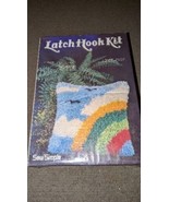 Vintage 1979 Sew Simple Latch Hook Kit 12x12&quot; Rainbow Clouds NIB - £21.78 GBP