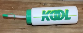 KOOL Cigarettes Vintage 80s-90s Collectible White &amp; Green Water Bottle W/ Straw - £3.93 GBP