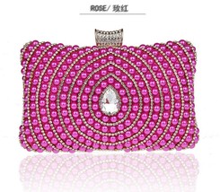 s Clutch Bag White Beige Evening Bags Beaded Women  Bags Wedding Party Purse s C - £98.72 GBP