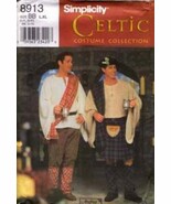Simplicity 8913 CELTIC KILT SCOTTISH KILT COSTUMES L-XL OOP - $105.95 CAD