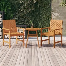 3 Piece Garden Lounge Set Solid Wood Acacia - £129.02 GBP