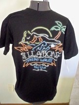 Billabong Men&#39;s Black Tee T-SHIRT W/ Multi Colored Neon Sign On Chest New $28 - £14.38 GBP
