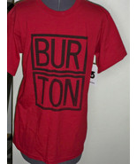 BURTON MEN&#39;S GUYS BOXED BRAND LOGO RED TEE T SHIRT NEW $35 - $323.45 MXN