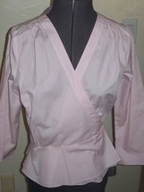 Women&#39;s Chaiken Wrap Around Blouse Shirt Pink  New $146  Size 2 Ladies - £23.50 GBP