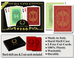 DA VINCI Persiano 100% Plastic Playing Cards - Poker Size Regular Index - £13.42 GBP