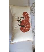 Threshold Printed Pumpkin with Stitch Edge Throw Pillow 12 X 20 in - Bei... - $8.59